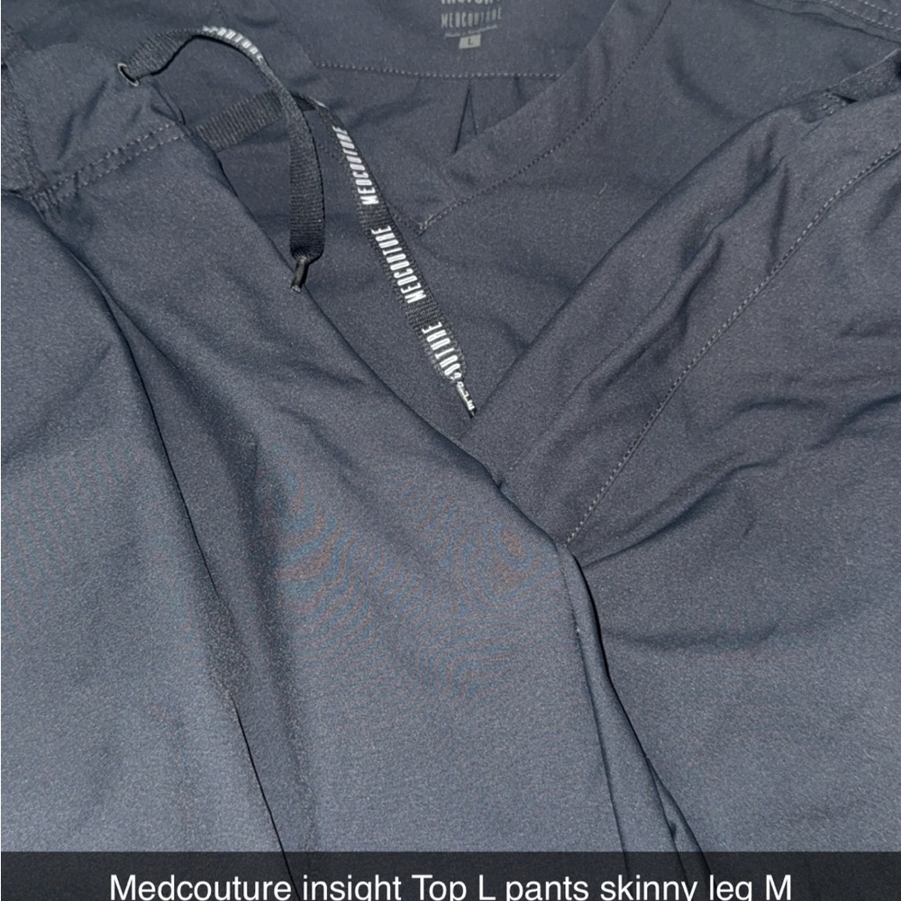 Med Couture Women's Scrub Set in Dark Gray